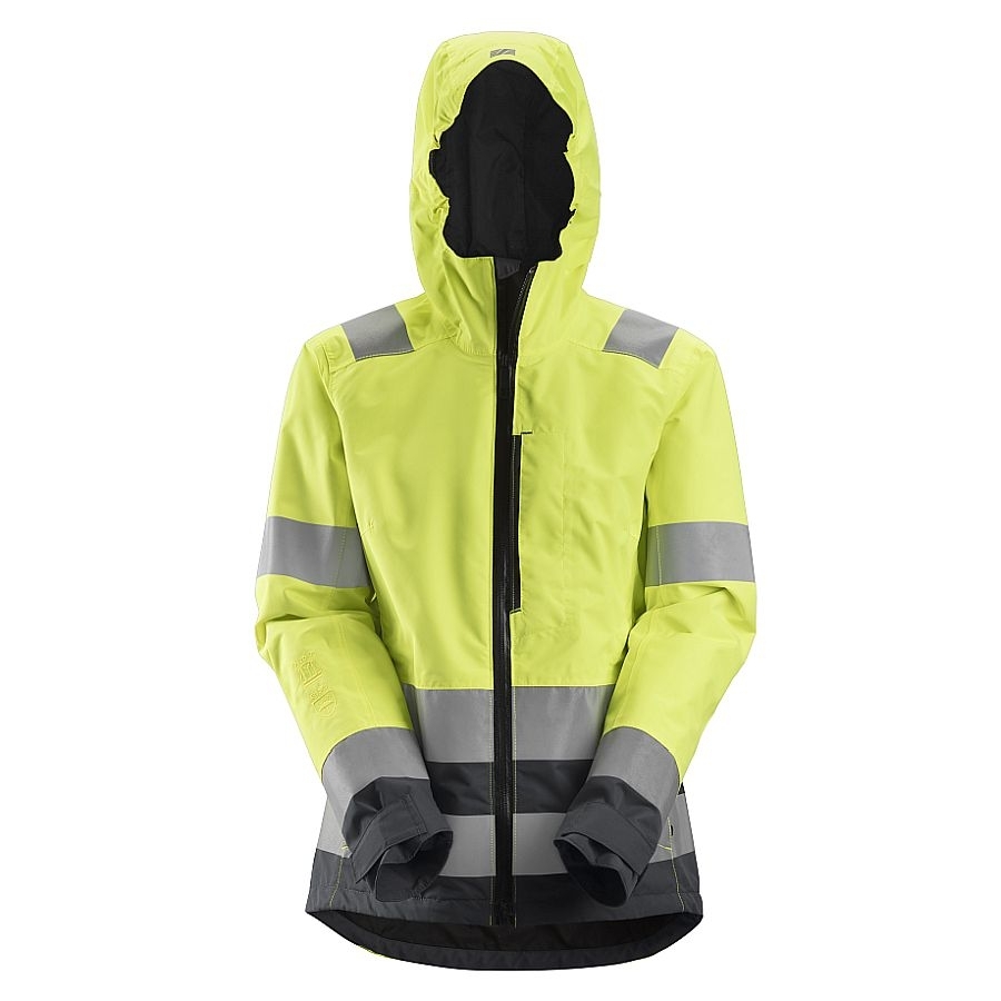 1347 Snickers AllroundWork Damen Shell Jacke HiVis