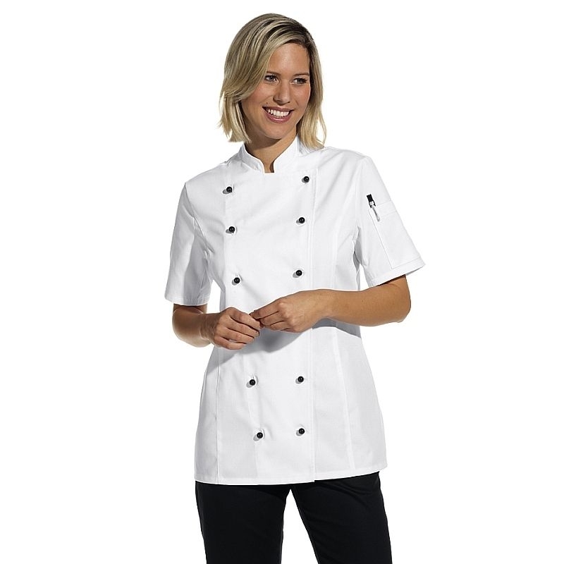 08/2519 Leiber Damen Kochjacke 1/2Arm Mischgewebe