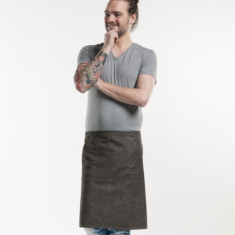 423 Chaud Devant® Bistroschürze Base Brown Denim