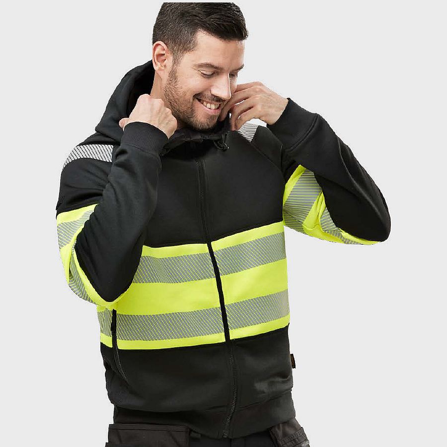 2838 Snickers Kapuzen-Jacke Warnschutz Klasse 1